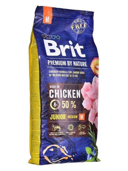 بريت طعام جاف للكلاب متوسطة الحجم بالدجاج 15كيلو