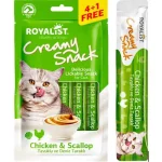 روياليست مكآفات للقطط كريمية بالدجاج و اسكالوب 5×15جرام