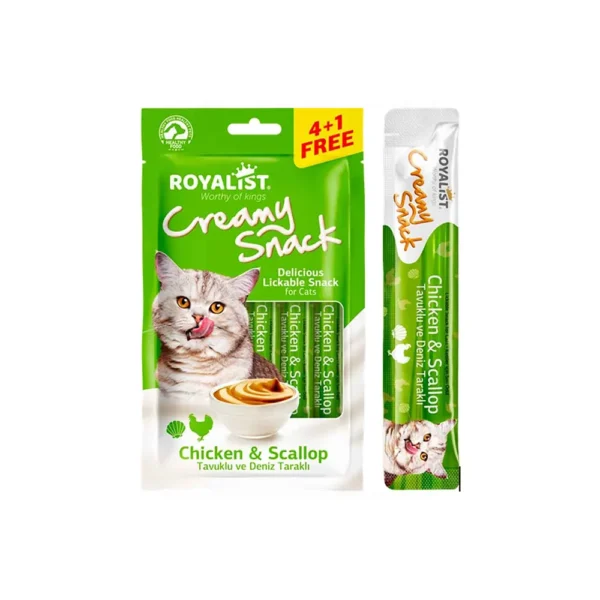 Royalist Creamy Chicken &Scallop Cat Snack 5×15g