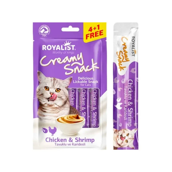 Royalist Cat Creamy Snack Pack Chicken & Shrimp 5×15g