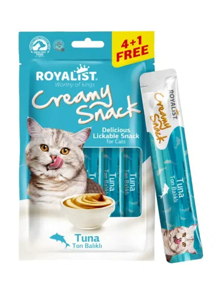 روياليست مكآفات للقطط كريمية بالتونة 5×15جرام