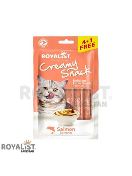 روياليست مكآفات للقطط كريمية بالسلمون 5×15جرام