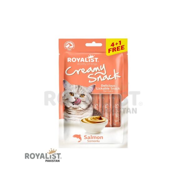 Royalist Creamy Snack with Salmon for Adult Cats / Cat Treat 5×15g