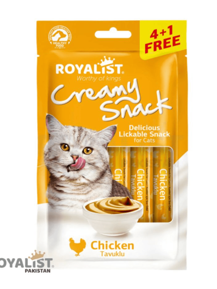 روياليست مكآفات للقطط كريمية بالدجاج 5×15جرام