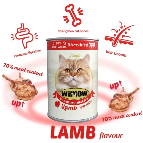 Wimow Wet cat food with lamb 400g