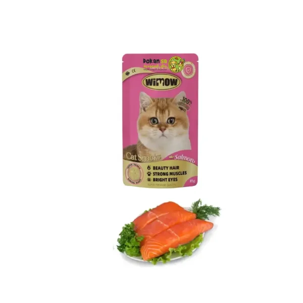 Wimow Salmon Wet Cat Food Pouch 85g