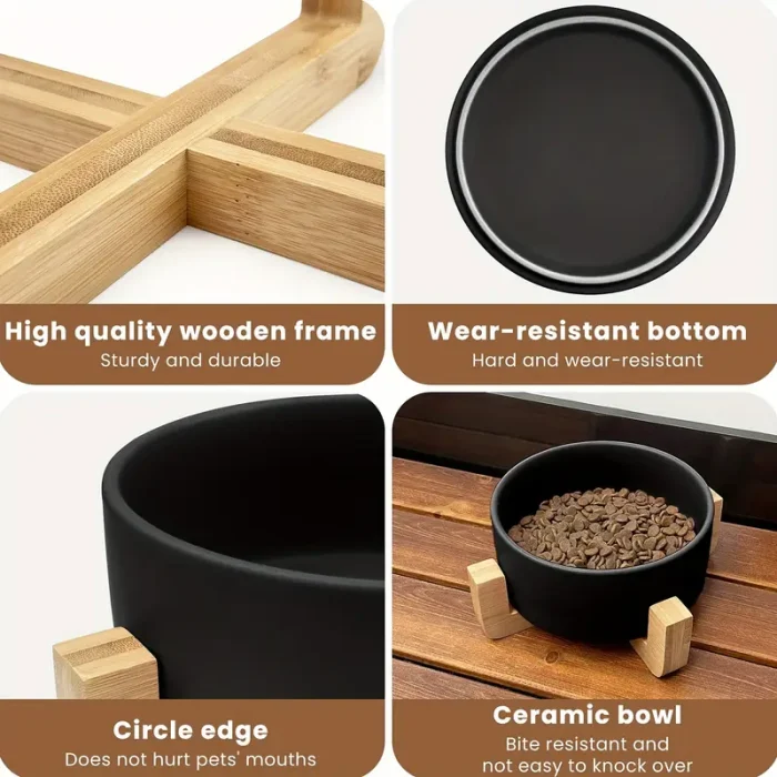 ⁦صحن طعام للقطط من السيراميك.⁩ - الصورة ⁦2⁩