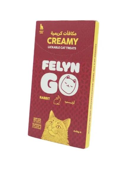 فيلاين قو - مكافئات كريمية بنكهة لحم الأرنب للقطط | 4 × 15 جرام
