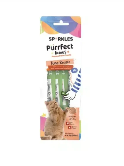 سباركليز مكافاة للقطط بالتونا لدهم المناعة 4×15 جرام