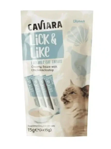 كافيارا مكافآت دجاج وإسكالوب للقطط 4×15 غ