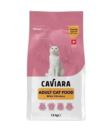 كافيارا طعام جاف للقطط البالغة بالدجاج 1.5 كيلو