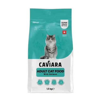 كافيارا طعام القطط المعقمة بالسلمون 1.5كغ