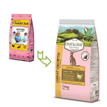 شات آند شات إكسبيرت – طعام جاف للقطط الصغيرة غني بلحم الدجاج – 15 كجم