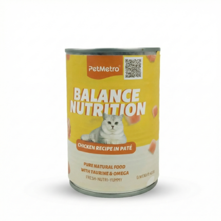 بت ميترو طعام رطب للقطط باتيه بالدجاج 430 جرام