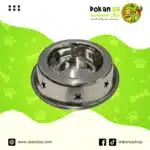 صحن طعام وشراب استيل وسط للقطط والكلاب