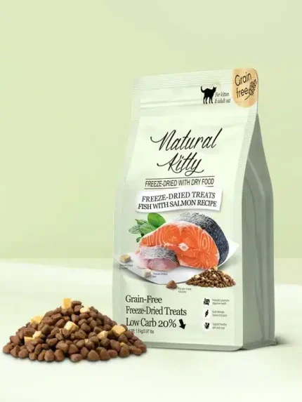 ناتشورال كيتي طعام جاف للقطط السمك مع السلمون 1.8 جج