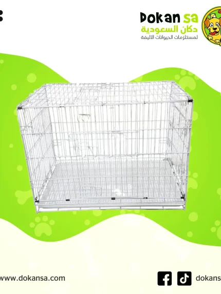 قفص حديدي للحيوانات وسط الوان متعددة