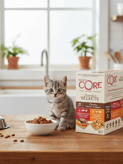 ويلنس كور سيغنتشر سيليكتس - علبة طعام رطب متنوعة (8 × 79غ) - قطع بالمرق