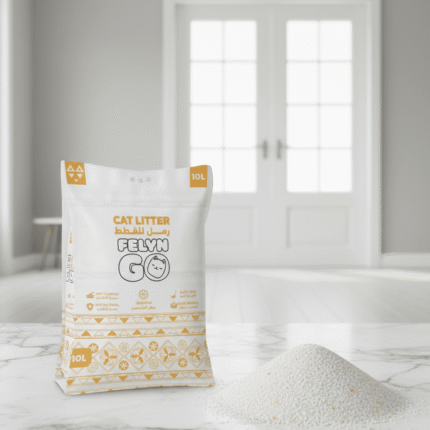 فيلاين قو رمل قطط 10 لتر: بنتونيت ناعم برائحة الياسمين المُكتّل