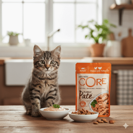 ويلنس كور باتيه ناعم - طعام رطب بالدجاج والديك الرومي للقطط البالغة 85 جرام