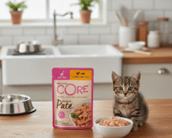 أظرف باتيه ويلنس كور بيورلي للقطط الصغيرة - دجاج وتونة 85 جرام