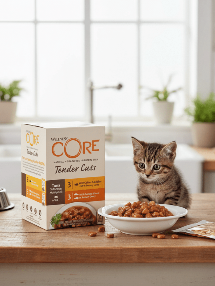 ويلنس كور تندر - مجموعة أظرف طعام رطب متنوعة 6×85 جرام - بالمرق