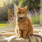 ⁦طوق زولكس للقطط (نايلون أسود) - لامع ومرصع بالكريستال⁩ - الصورة ⁦2⁩