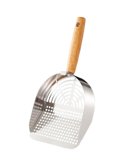 سكوب معدني لتنظيف صندوق الرمل للقطط