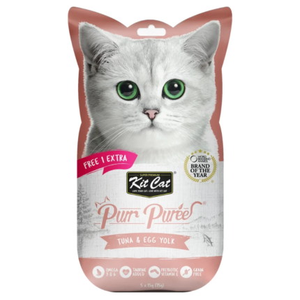 كت كات بيوري مكافأة سائلة للقطط بالتونة وصفار البيض – 15 × 5 جم