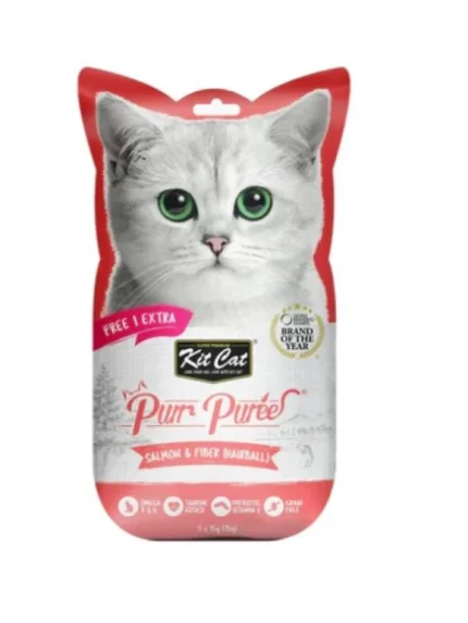 كت كات بيوري لعلاج كرات الشعر – سالمون وألياف (5 × 15 جم)