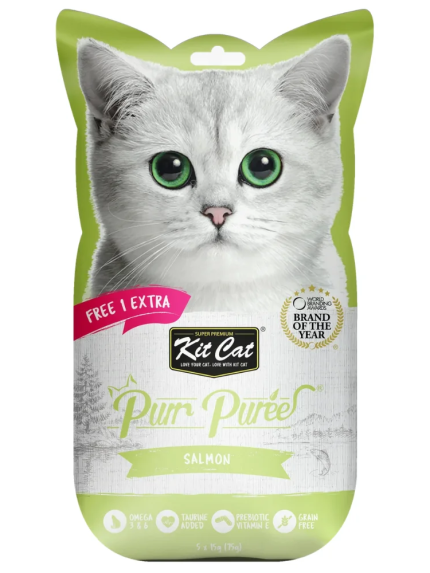 كت كات بيوري سالمون – مكافأة سائلة للقطط (5 × 15 جم)