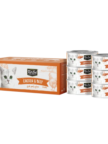 كيت كات طعام رطب للقطط بالدجاج ولحم البقري 6×50 جرام