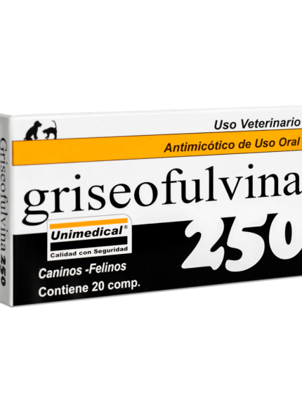 Griseofulvina 250 Tablets – Antifungal for Cats and Dogs – 10 Tablets