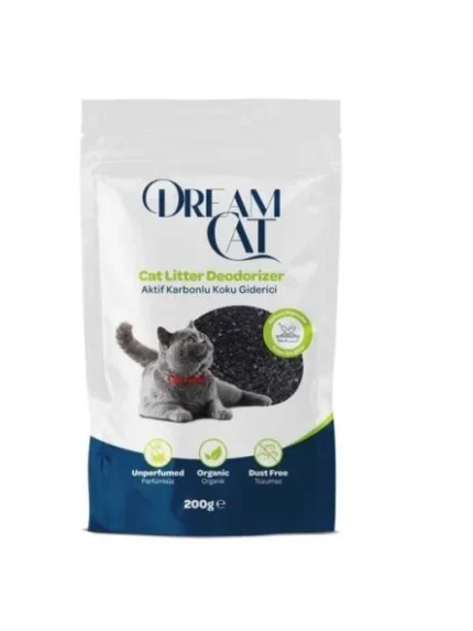 مزيل روائح الفضلات من الرمل برائحة اكتيف كربون من دريم كات 200 جرام