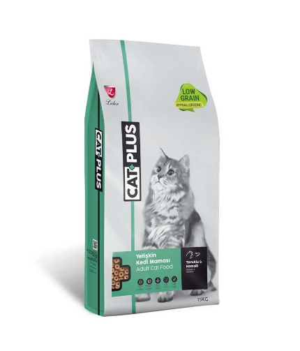 طعام جاف للقطط البالغة دجاج وسمك الأنشوفة من كات بلس 7 كيلو