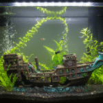 ديكور احواض السمك علي شكل سفينة