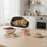 طعام رطب للقطط البالغة من ناتشرال كود (معلبات)، تونا وروبيان، 85 غرام.