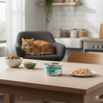 طعام رطب ناتشرال كود للقطط المعقمة (معلبات)، تونا وسمك القاروص، 85 غرام.