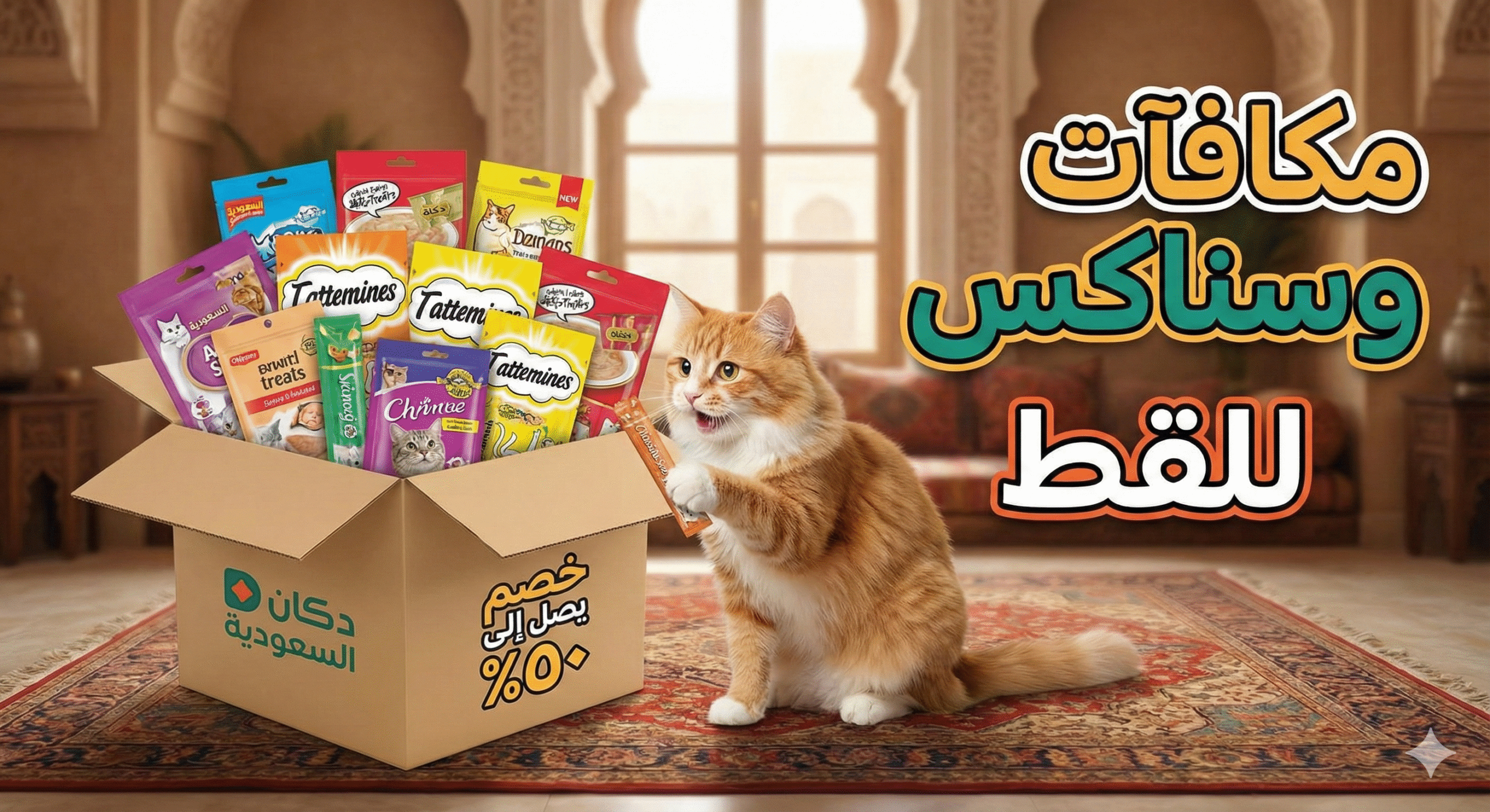 مكافئات وسناكس للقط