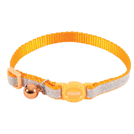 زولكس طوق للقطط نايلون لامع عادي – برتقالي