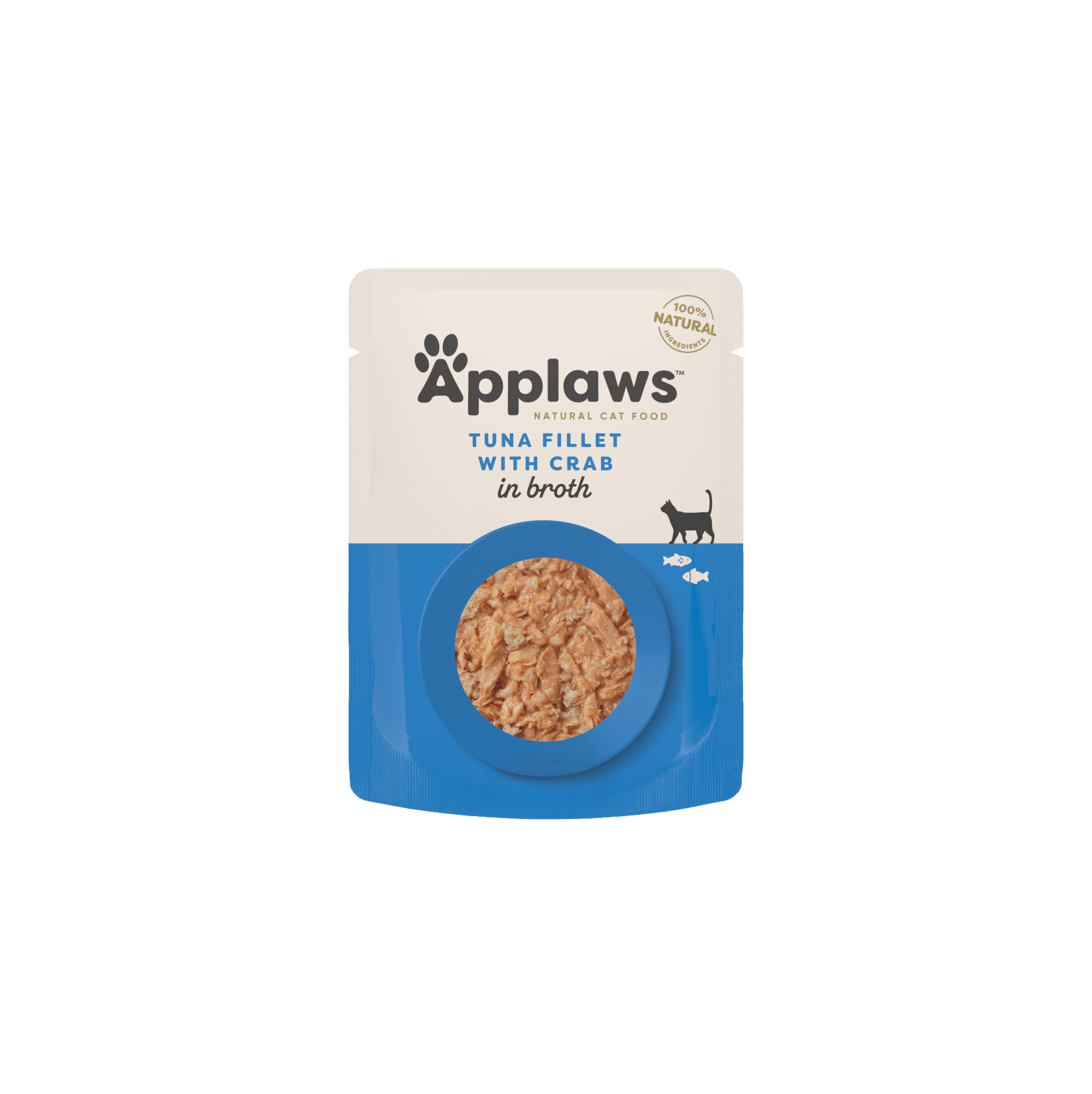 5060708563196 أبلاوز طعام قطط رطب طبيعي فيليه تونة في المرق 70 جم