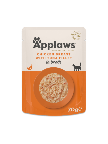 أبلاوز طعام قطط رطب صدر دجاج مع تونة