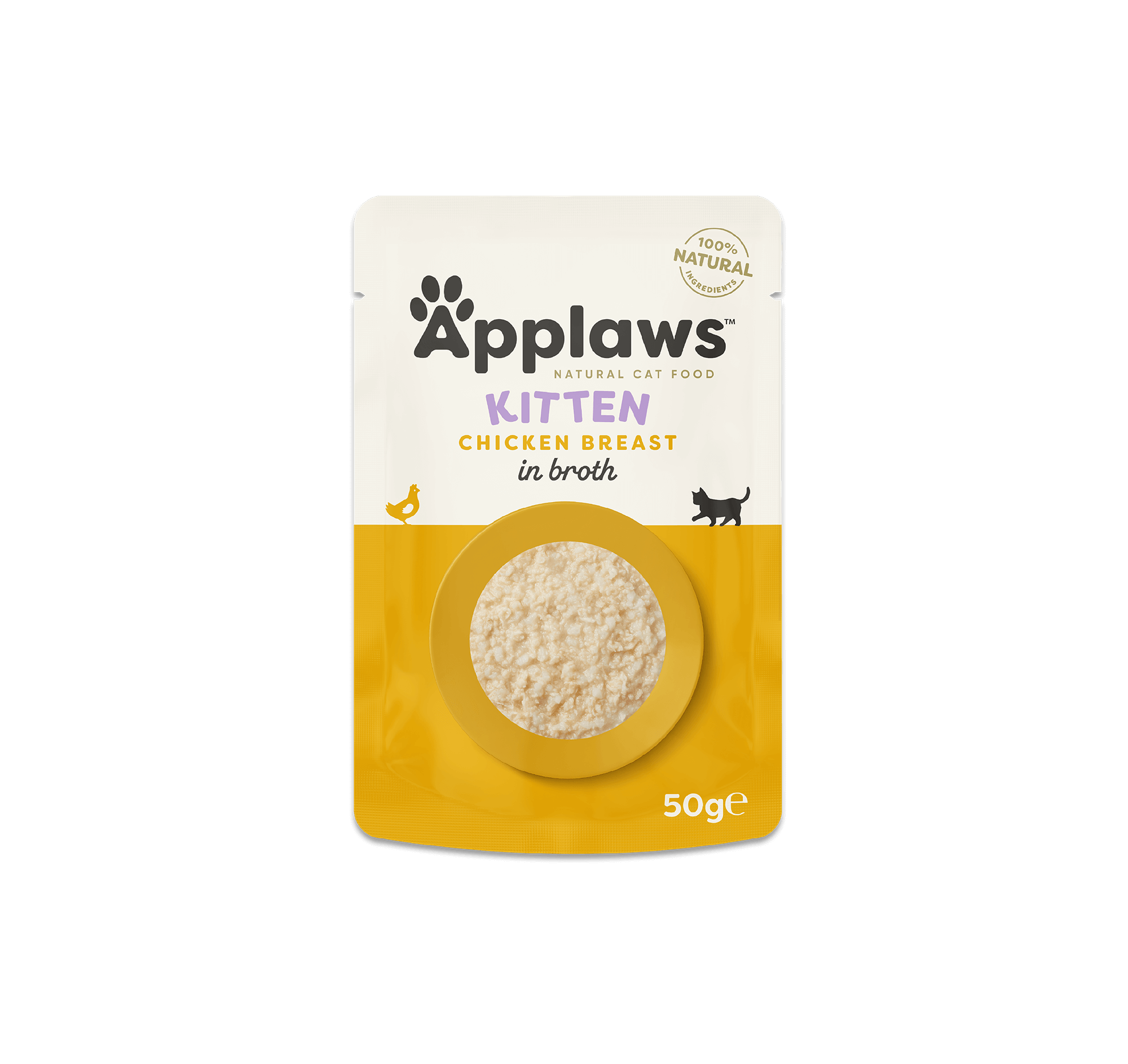 5060708563370 أبلاوز للقطط الصغيرة – صدر دجاج في المرق 50 جرام