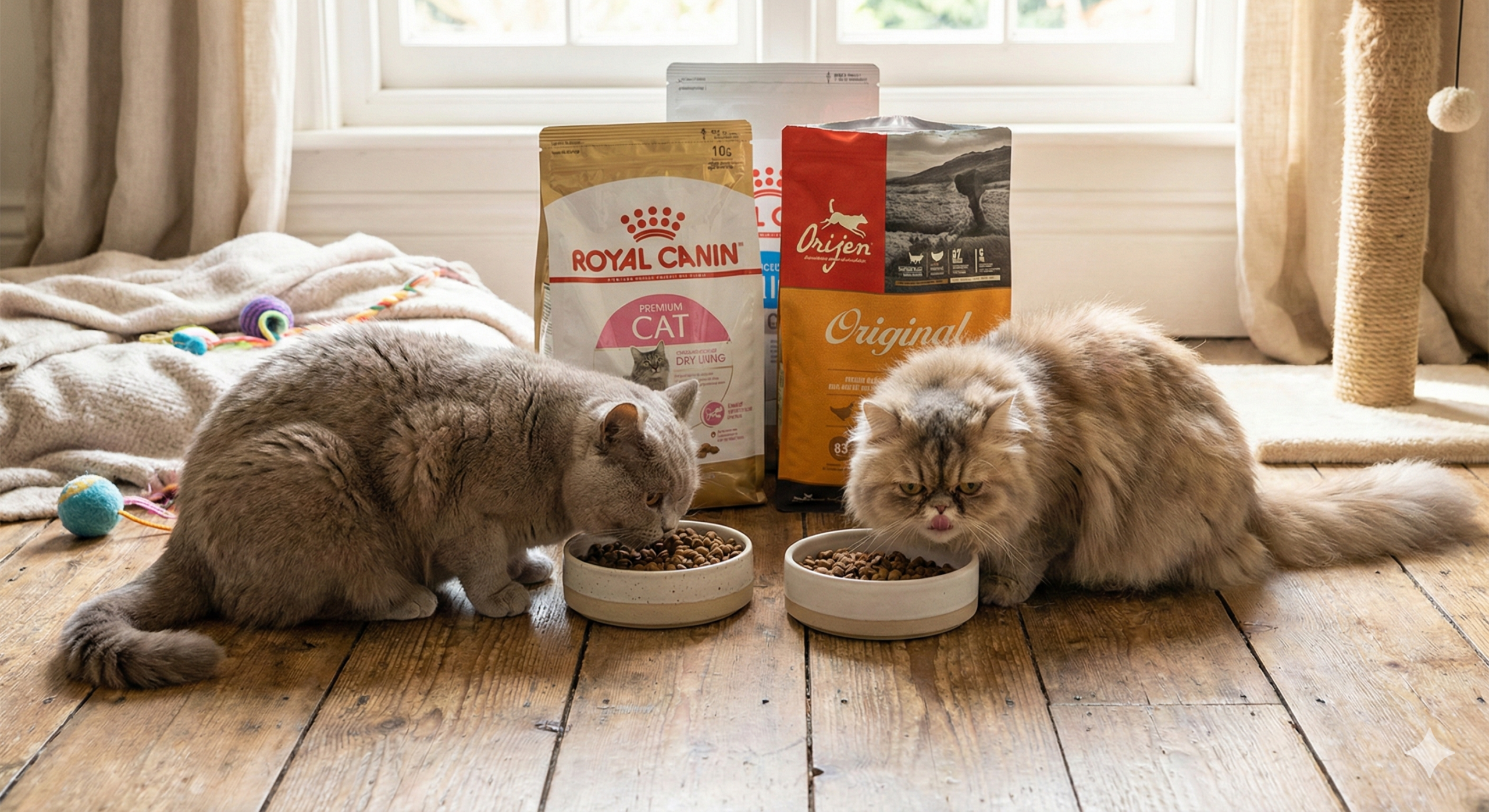   طعام جاف للقطط