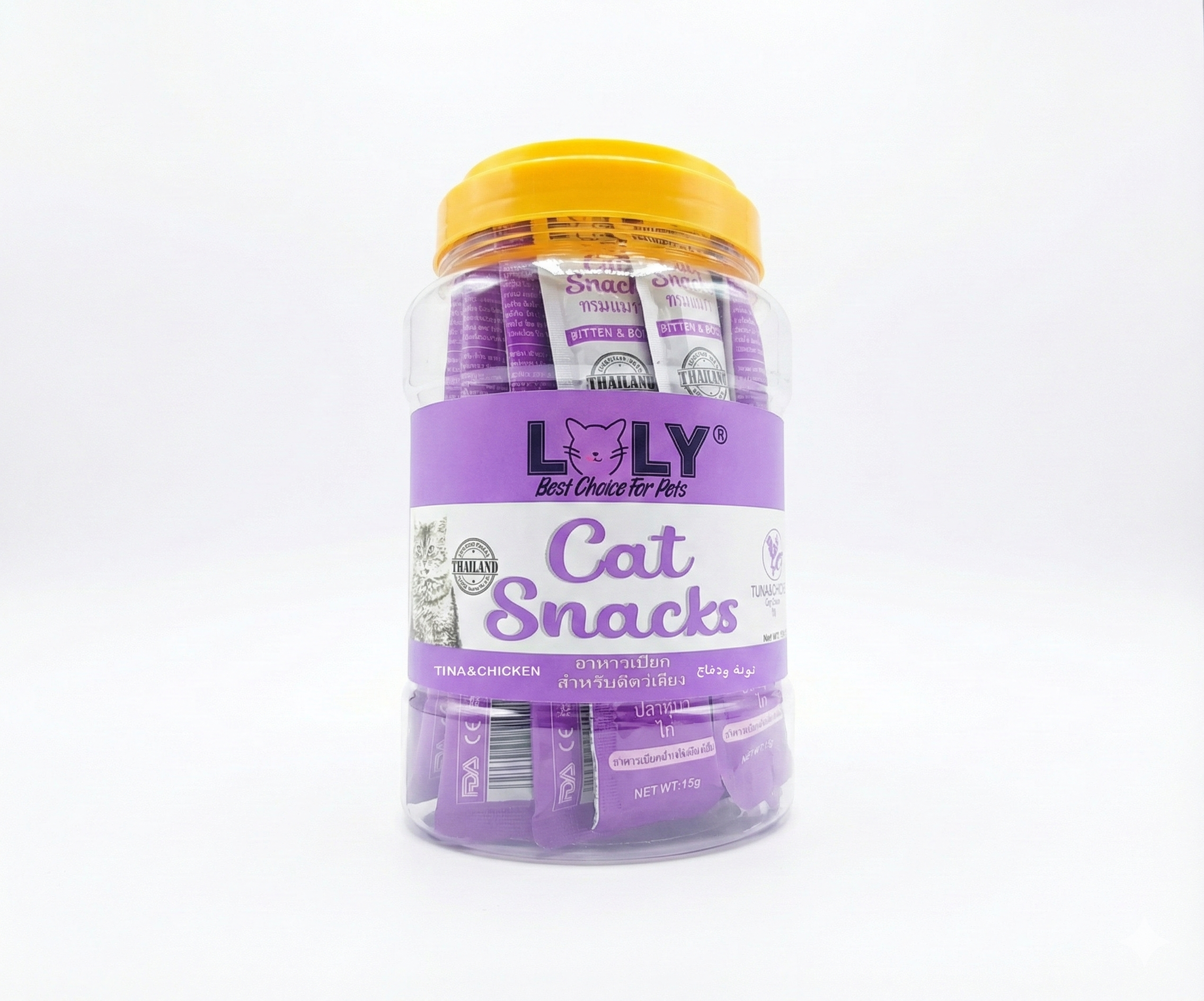 Gemini_Generated_Image_l7fbf2l7fbf2l7fb لولي مكافآت بالتونة والدجاج للقطط 30×15 جرام