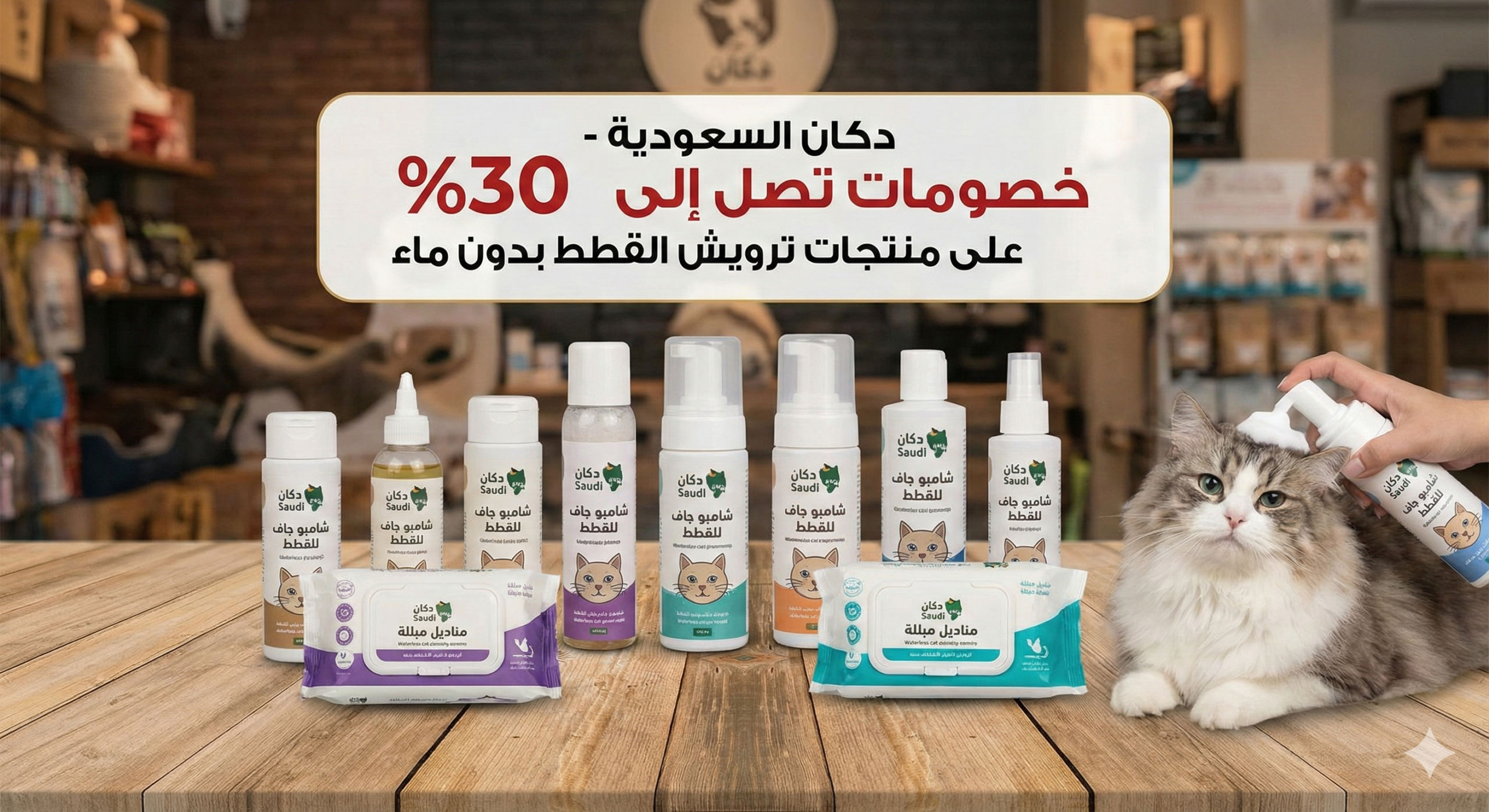 منتجات ترويش قطط بدون مايه