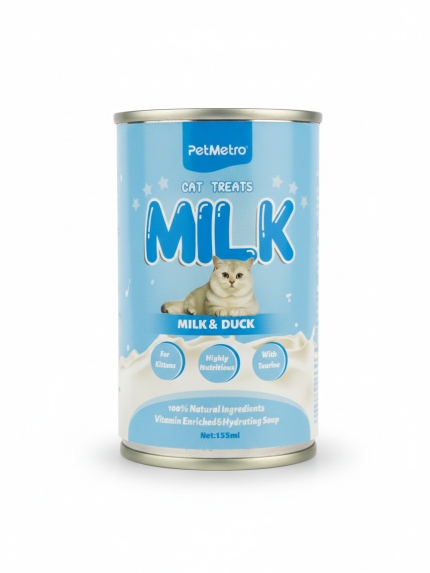 بيت ميترو حليب للقطط الصغيرة بطعم البط 155 ملل
