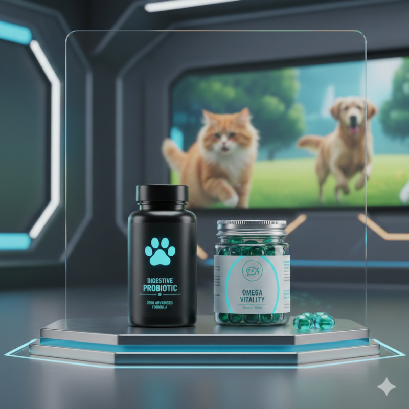 مكملات غذائية للقطط والكلاب