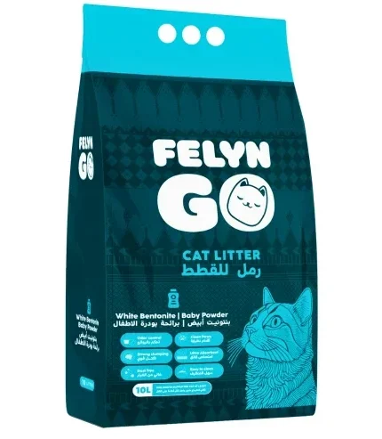 فيلاين قو رمل للقطط بودرة الأطفال 10لتر