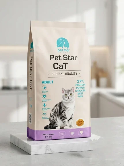 طعام جاف للقطط مشكل 25 كيلو